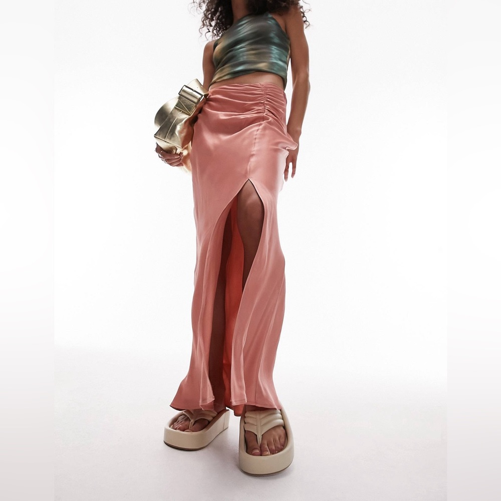Ruched Maxi Skirt